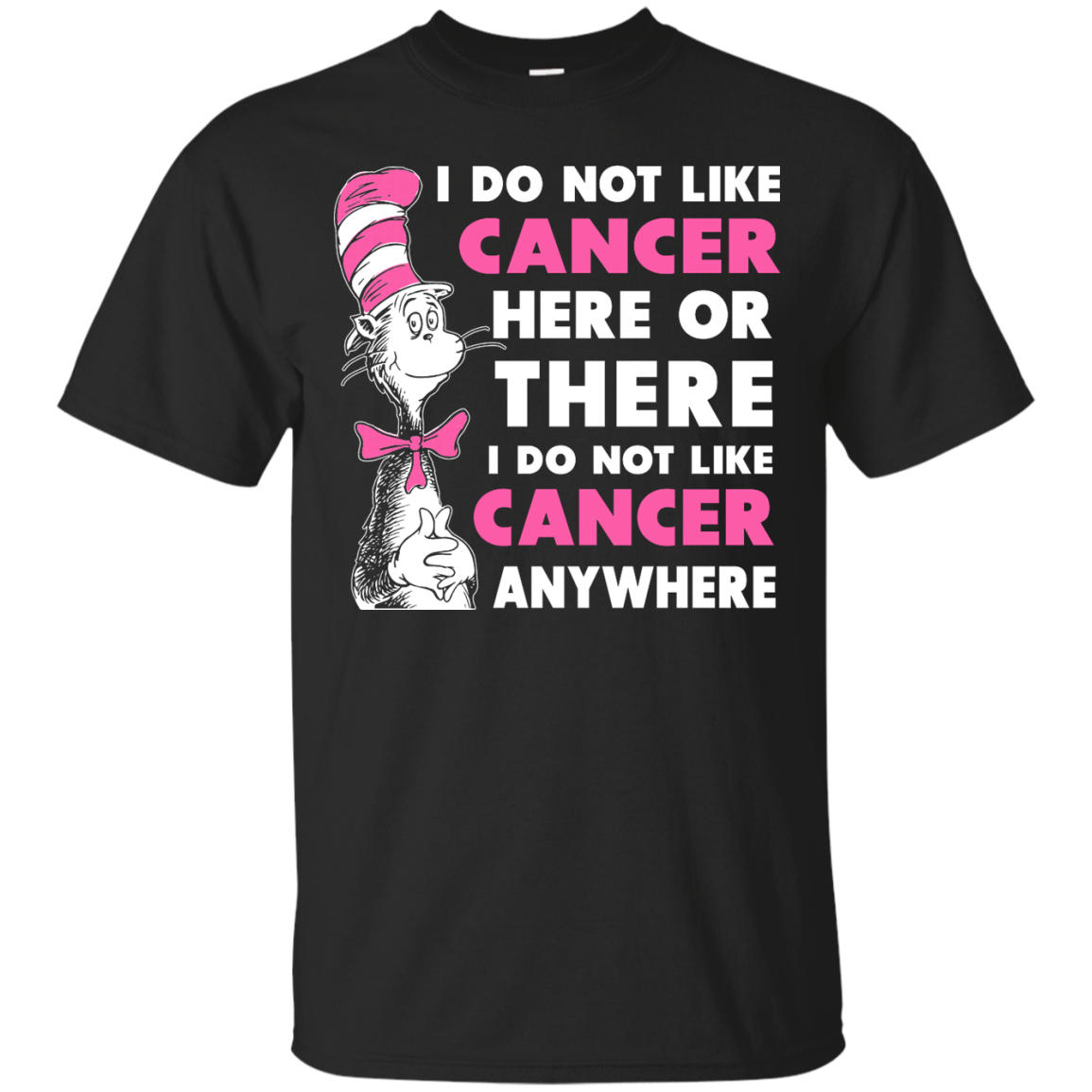 I Do Not Like Cancer Here Or There Or Anywhere T-Shirt