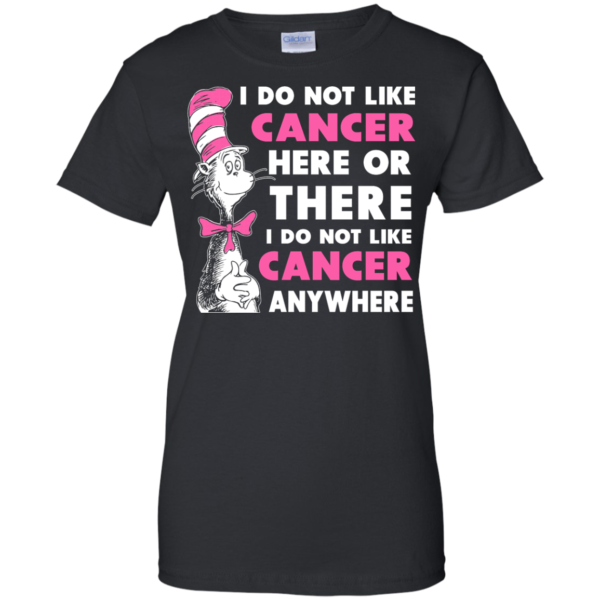 image 1035 600x600px I Do Not Like Cancer Here Or There Or Anywhere T Shirt