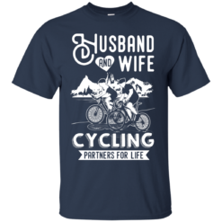 image 222 247x247px Husband and Wife Cycling Partners For Life T Shirt