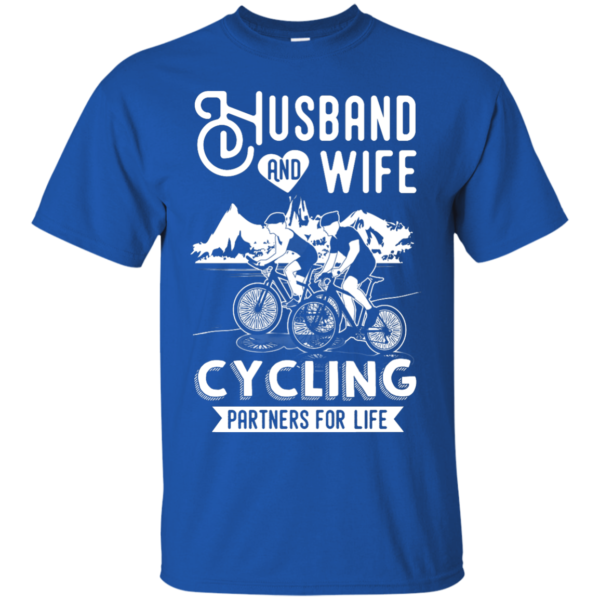image 223 600x600px Husband and Wife Cycling Partners For Life T Shirt