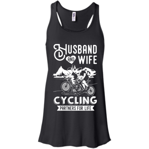 image 225 600x600px Husband and Wife Cycling Partners For Life T Shirt