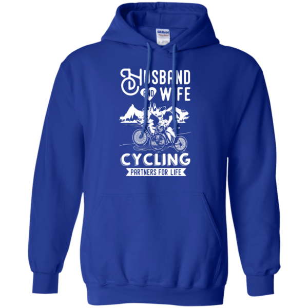 image 228 600x600px Husband and Wife Cycling Partners For Life T Shirt
