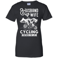 image 229 247x247px Husband and Wife Cycling Partners For Life T Shirt