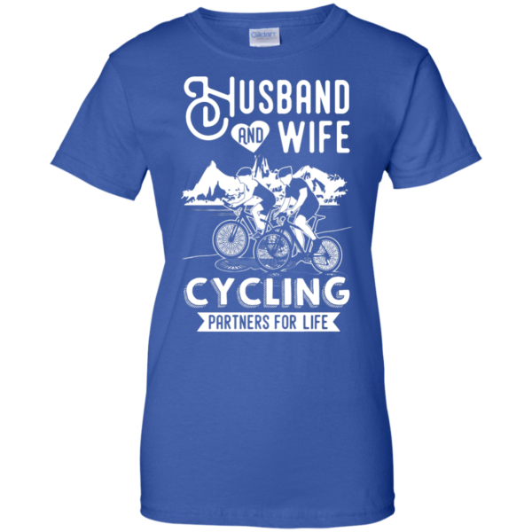 image 230 600x600px Husband and Wife Cycling Partners For Life T Shirt