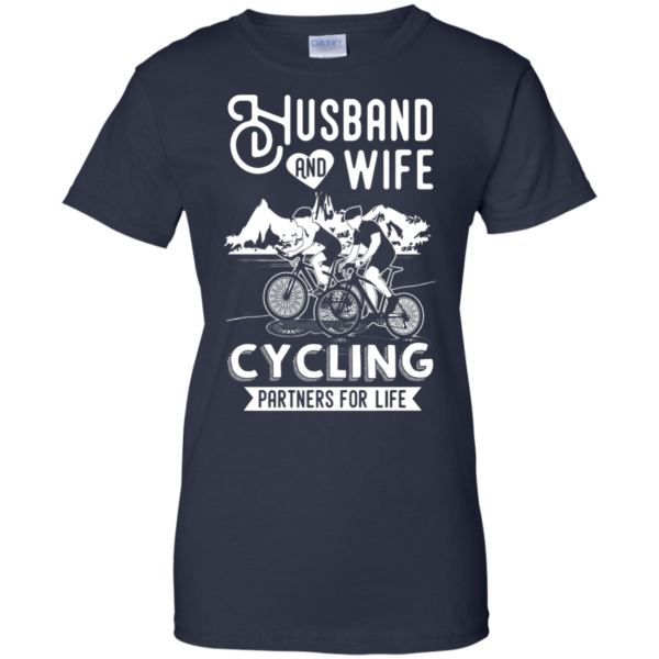 image 231 600x600px Husband and Wife Cycling Partners For Life T Shirt