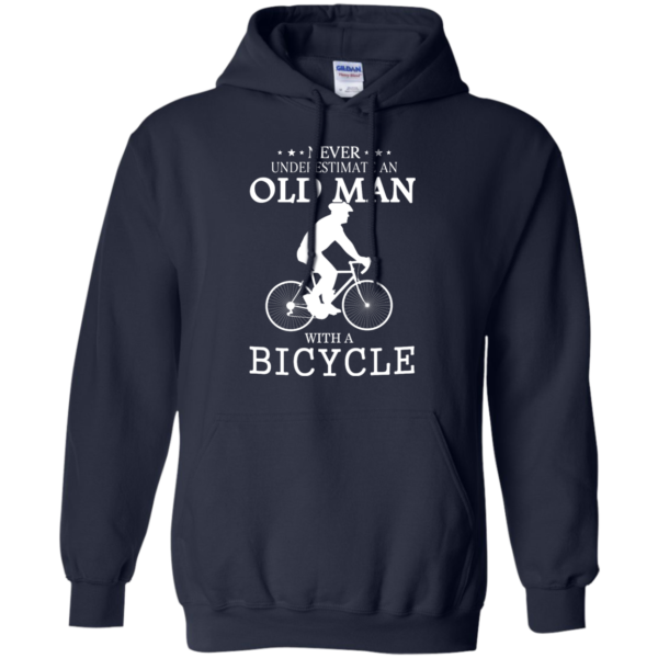 image 264 600x600px Cycling T shirt: Never underestimate an old man with a bicycle
