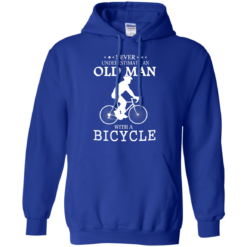 image 265 247x247px Cycling T shirt: Never underestimate an old man with a bicycle