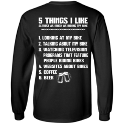 image 329 247x247px 5 Things I Like Almost As Much As Riding My Bike T Shirt