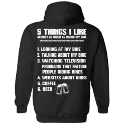 image 332 247x247px 5 Things I Like Almost As Much As Riding My Bike T Shirt