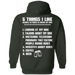 image 334 247x247px 5 Things I Like Almost As Much As Riding My Bike T Shirt