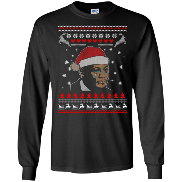 image 337 600x600px Crying Yordan Christmas Sweater, Long Sleeve