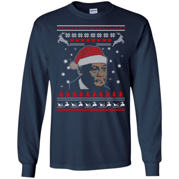 image 338 600x600px Crying Yordan Christmas Sweater, Long Sleeve