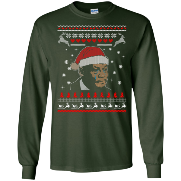 image 340 600x600px Crying Yordan Christmas Sweater, Long Sleeve