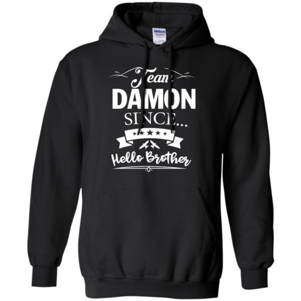 image 668 600x600px Team Damon Since Hello Brother. Damon Salvatore T Shirt