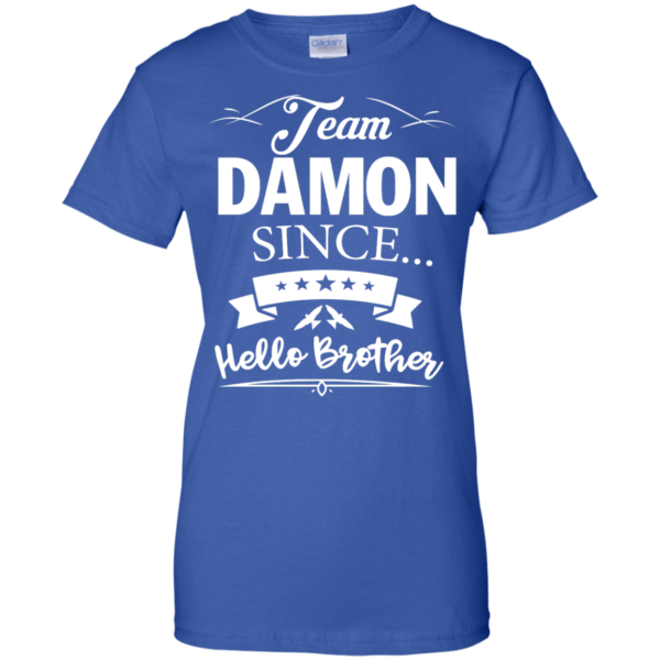 image 673 600x600px Team Damon Since Hello Brother. Damon Salvatore T Shirt