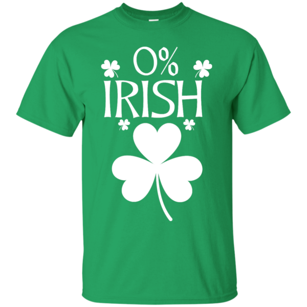 image 675 600x600px St Patrick's Day: 0% Irish funny irish t shirt, hoodies, tank