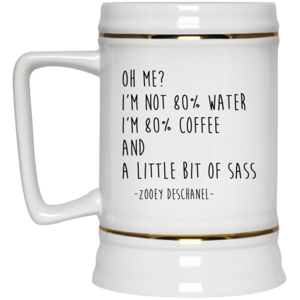image 150 600x600px I'm Not 80% Water I'm 80% Coffee Mug