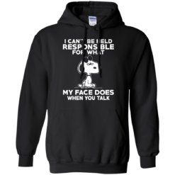 image 293 247x247px Peanuts Snoopy: I Can't Be Held Responsible For What My Face Does T Shirt