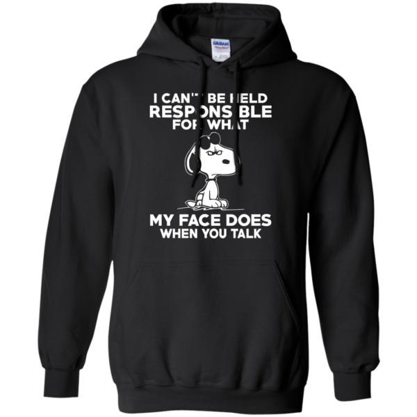 image 293 600x600px Peanuts Snoopy: I Can't Be Held Responsible For What My Face Does T Shirt
