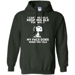 image 295 247x247px Peanuts Snoopy: I Can't Be Held Responsible For What My Face Does T Shirt
