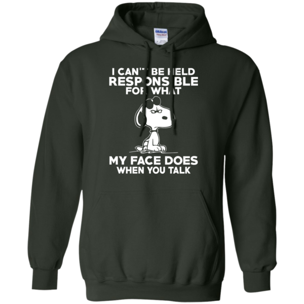 image 295 600x600px Peanuts Snoopy: I Can't Be Held Responsible For What My Face Does T Shirt