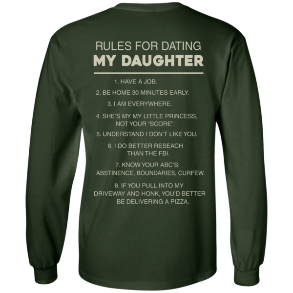image 44 600x600px Rules For Dating My Daughter T Shirt, Hoodies & Tank Top