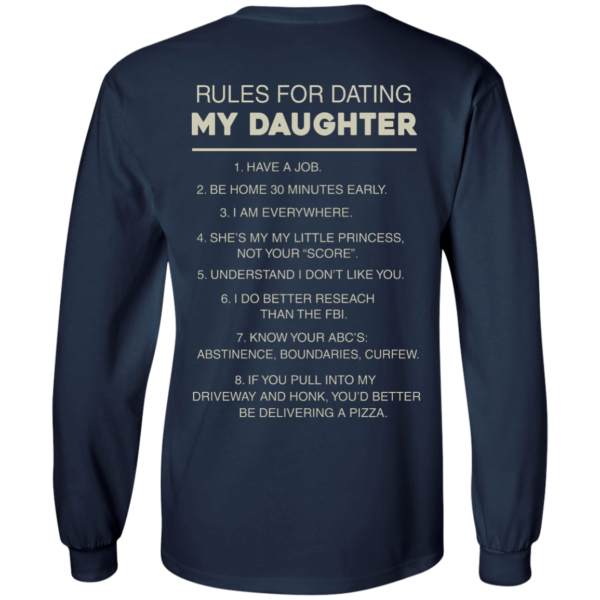 image 45 600x600px Rules For Dating My Daughter T Shirt, Hoodies & Tank Top