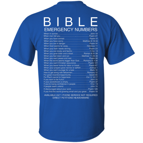 image 539 600x600px Bible Emergency Numbers T Shirts, Hoodies, Sweater