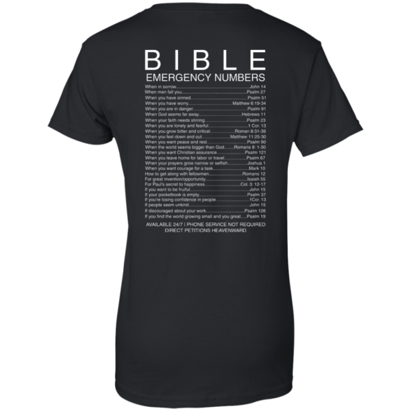 image 546 600x600px Bible Emergency Numbers T Shirts, Hoodies, Sweater