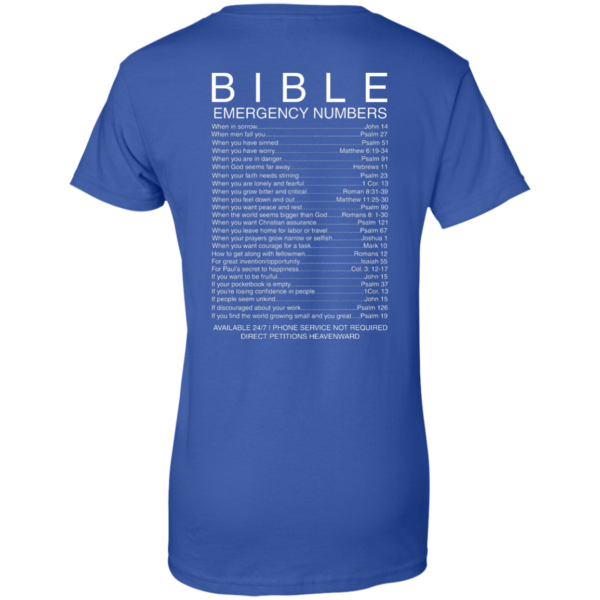image 547 600x600px Bible Emergency Numbers T Shirts, Hoodies, Sweater