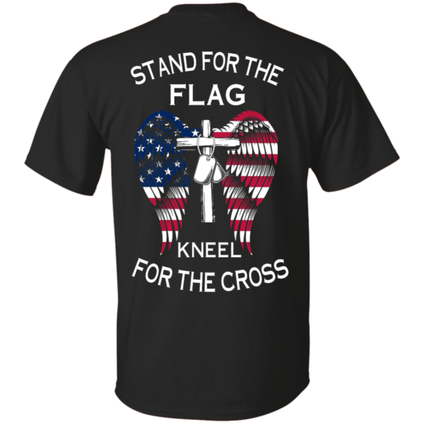 image 555 600x600px Stand For The Flag Kneel For The Cross T Shirts, Hoodies