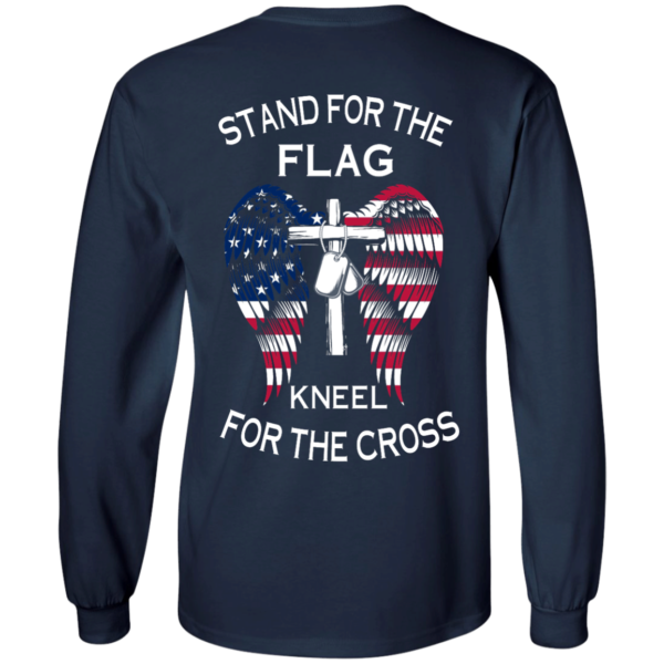 image 558 600x600px Stand For The Flag Kneel For The Cross T Shirts, Hoodies