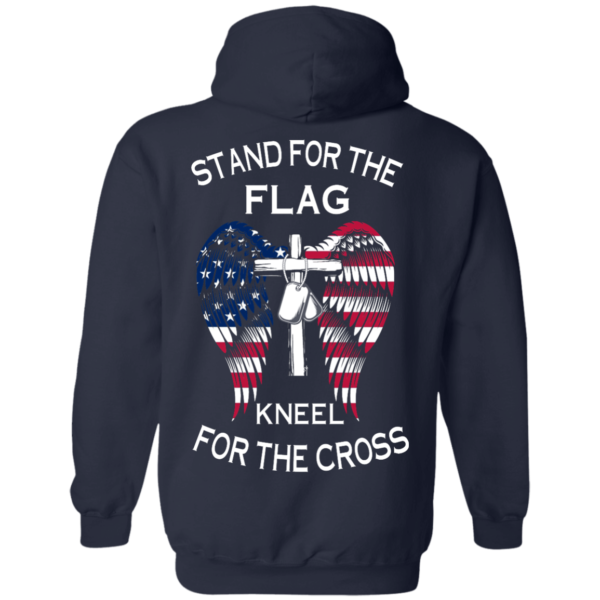 image 560 600x600px Stand For The Flag Kneel For The Cross T Shirts, Hoodies