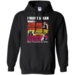 image 654 247x247px I Want A Man Who Is Sweet Like Dean Ambrose Strong Like Roman Reigns T Shirts, Hoodies