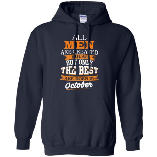 image 124 600x600px Jordan: All men are created equal but only the best are born in October t shirts