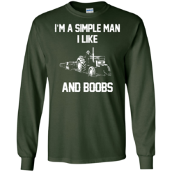 image 525 247x247px I'm A Simple Man I Like Tractor and Booobs T Shirts, Hoodies, Sweaters