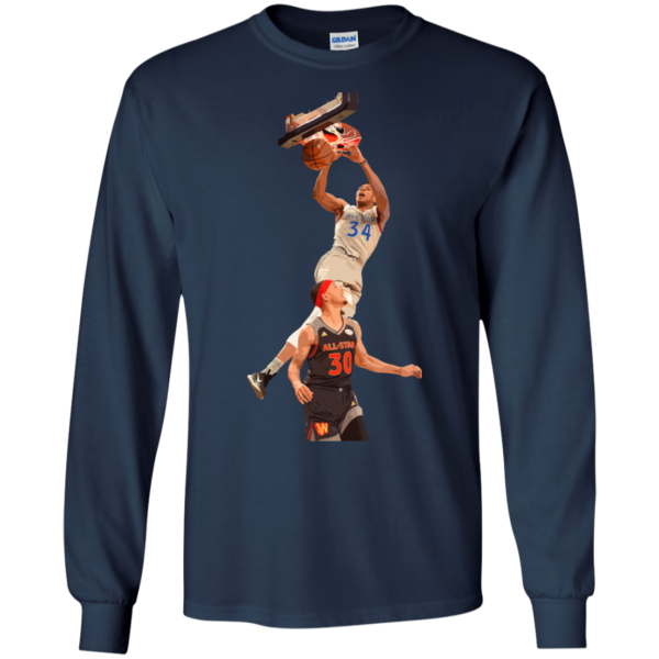 image 560 600x600px Giannis dunk on Steph Curry in the All Star Game T Shirts, Hoodies, Sweaters