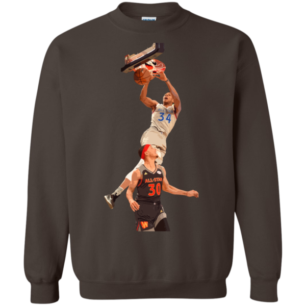 image 564 600x600px Giannis dunk on Steph Curry in the All Star Game T Shirts, Hoodies, Sweaters