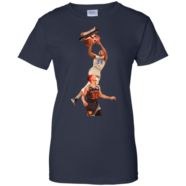 image 567 600x600px Giannis dunk on Steph Curry in the All Star Game T Shirts, Hoodies, Sweaters