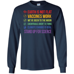 image 242 247x247px Earth Is Not Flat Vaccines Work We've Been To The Moon T Shirts, Hoodies