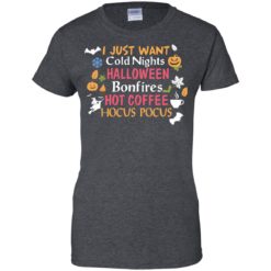 image 246 247x247px Halloween: I Just Want Cold Nights Halloween Bonfires Hot Coffee Hocus Pocus T Shirts