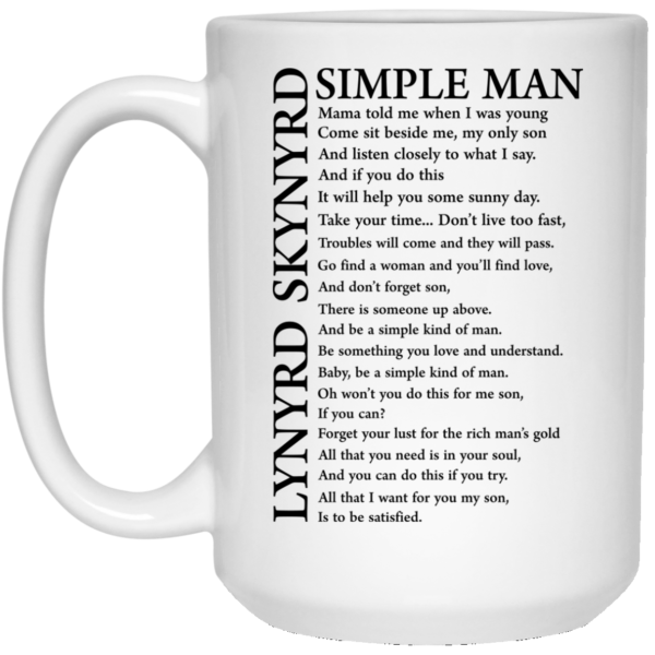 image 330 600x600px Lynyrd Skynyrd Simple Man Coffee Mug
