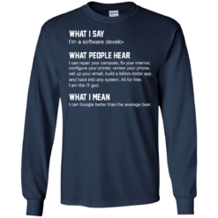 image 339 247x247px What People Hear When I Say I’m A Software Developer T Shirts, Hoodies, Tank