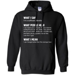 image 340 247x247px What People Hear When I Say I’m A Software Developer T Shirts, Hoodies, Tank