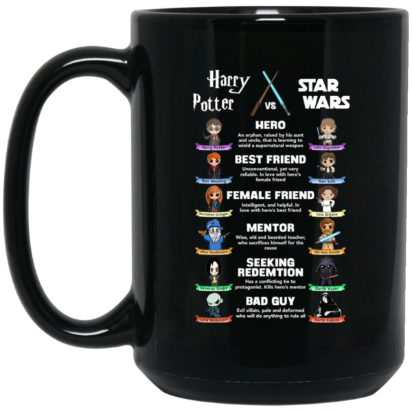 image 361 600x600px Harry Potter vs Star Wars: Hero, Best Friend, Female Friend Coffee Mug