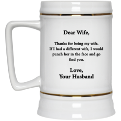 image 417 247x247px Dear wife mug thanks for being my wife coffee mug