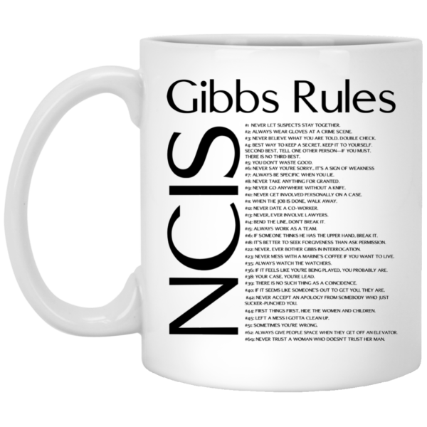 image 421 600x600px NCIS Gibbs Rules Coffee Mug