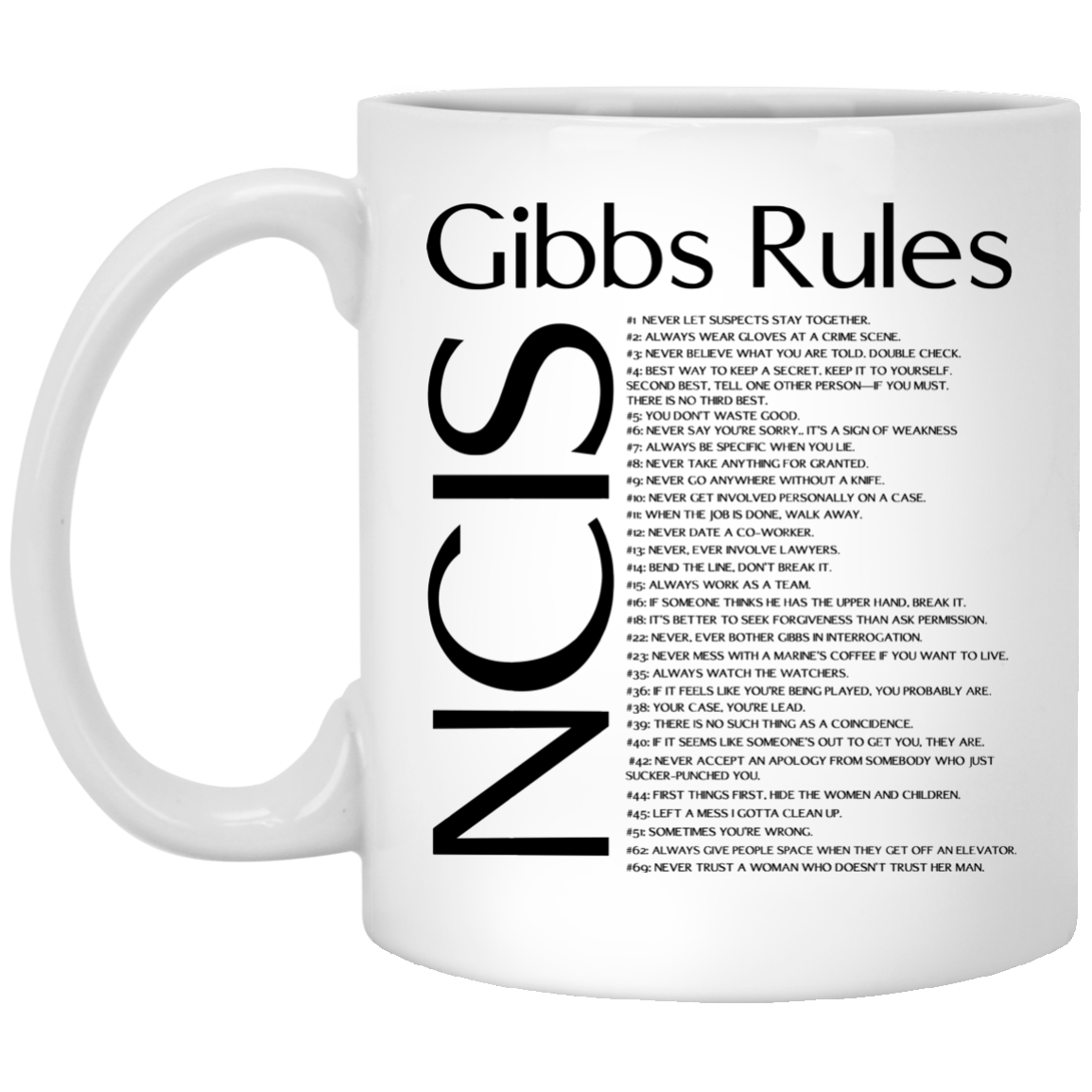 NCIS Gibbs Rules Coffee Mug