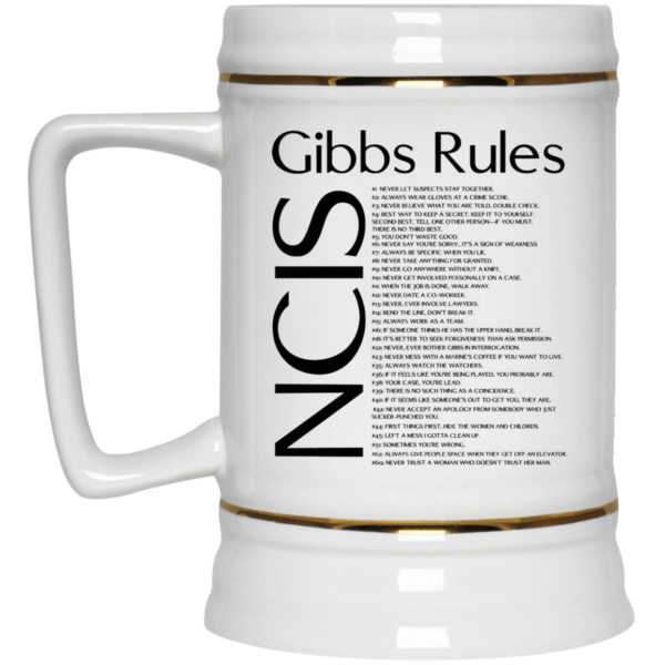 image 423 600x600px NCIS Gibbs Rules Coffee Mug