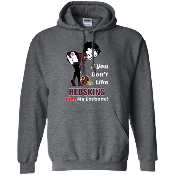image 465 600x600px Betty Boop If you don't like Redskins kiss my endzone t shirt, hoodies, tank